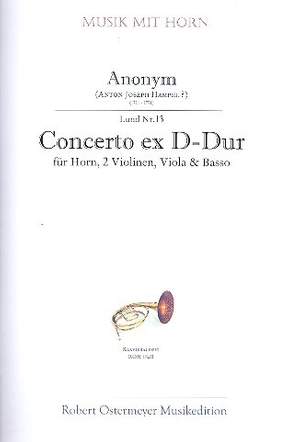 Anonymous: Concerto D-Dur für Horn, 2 Violinen,