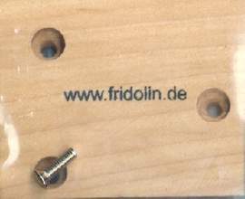 Resonanzbrett für Spieluhr 5,6x4,4 cm, natur mit Schrauben