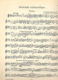 Tchaikovsky, P I: Serenade melancolique op.26