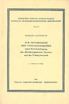 Albersheim, G: Zur Psychologie der Toneigenschaften
