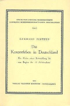 Pinthus, G: Das Konzertleben in Deutschland