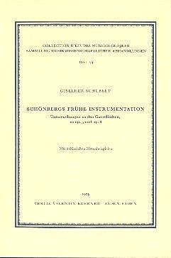 Schubert, G: Schönbergs frühe Instrumentation