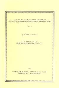 Matzner, J: Zur Systematik der Borduninstrumente