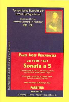 Vejvanovsky, P J: Sonata a 5 für 2 (Natur-)Trompeten in D/C/A,
