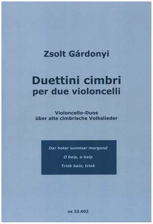 Gárdonyi, Z: Duettini cimbri
