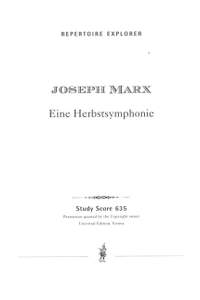 Marx, J: Eine Herbstsinfonie