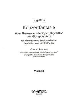 Bassi, L: Konzertfantasie über Themen aus der Oper "Rigoletto"