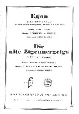 Gaze, H: Egon: für Salonorchester