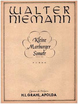 Niemann, W: Kleine Marburger Sonate op.162
