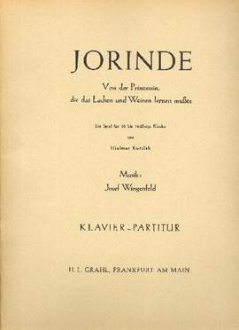 Wingenfeld, J: Jorinde von der Prinzessin, die
