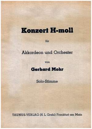 Mohr, G: Konzert h-Moll für Akkordeon und Orchester