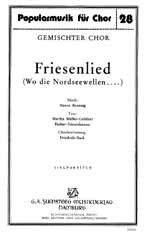 Krannig, S: Friesenlied (wo Die Nordseewellen)