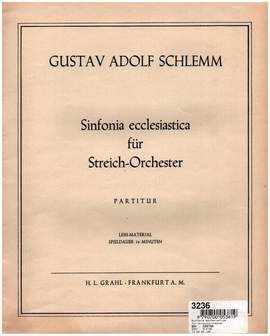 Schlemm, G A: Sinfonie ecclesiastica