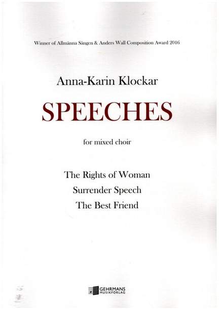 Klockar, A: Speeches