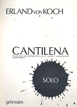 Koch, E v: Cantilena for optional solo instrument