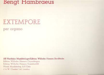 Hambraeus, B: Extempore (Hambräus)