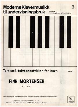 Mortensen, F: Moderne klavermusikk til undervisningsbruk op.22 Nr.2 vol.2