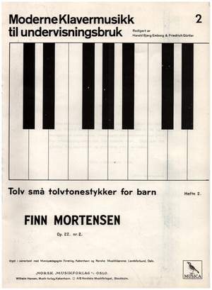Mortensen, F: Moderne klavermusikk til undervisningsbruk op.22 Nr.2 vol.2