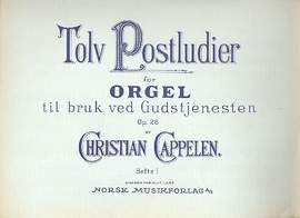 Cappelen, C: 12 postludier op.28 vol.1 (nos.1-6)