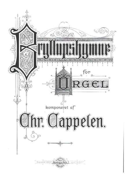 Cappelen, C: Bryllupshymne