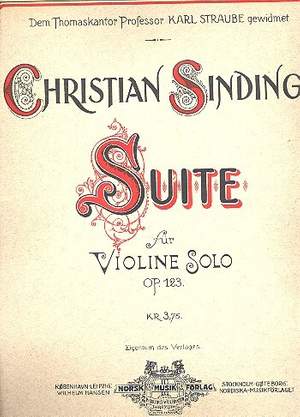 Sinding, C: Suite op.123
