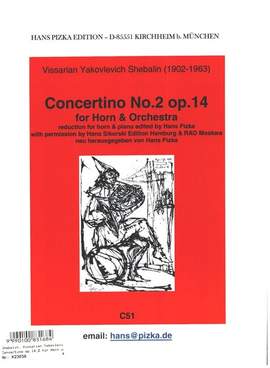 Shebalin, V Y: Concertino op.14,2