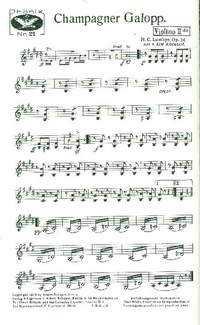 Lumbye, H C: Champagner-Galopp op.14: