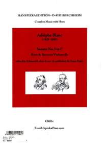 Blanc, A: Sonata F major no.3