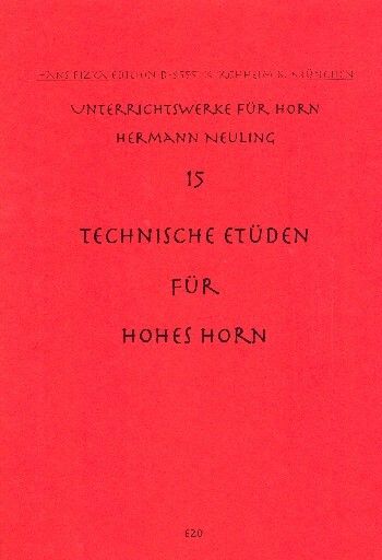Neuling, H: 15 technische Etüden