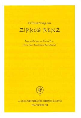 Peter, G: Erinnerung an Zirkus Renz