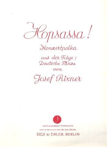 Rixner, J: Hopsassa