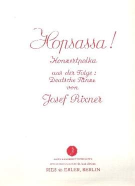 Rixner, J: Hopsassa
