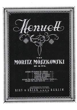 Moszkowski, M: Menuett op.56,6 für Klavier zu 4 Händen