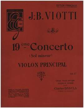 Viotti, G B: Concerto sol mineur no.19