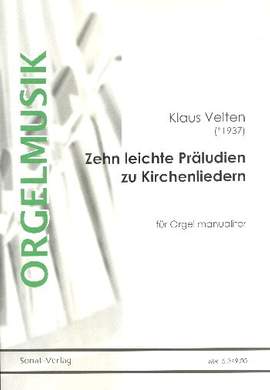 Velten, K: 10 leichte Präludien zu Kirchenliedern