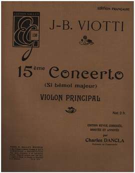 Viotti, G B: Concerto si bémol majeur no.15