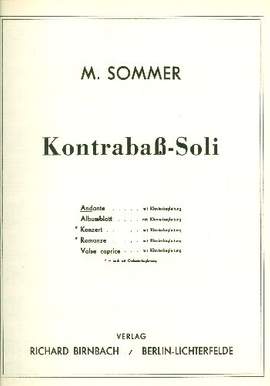 Sommer, M: Andante für Kontrabaß und Klavier