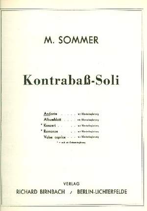 Sommer, M: Andante für Kontrabaß und Klavier