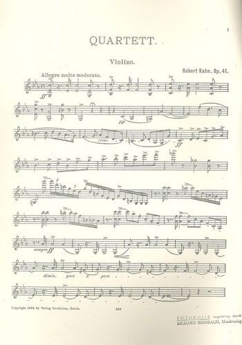 Kahn, R: Quartett op.41
