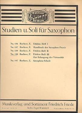 Rochow, E: Etüden Band 3 für Saxophon