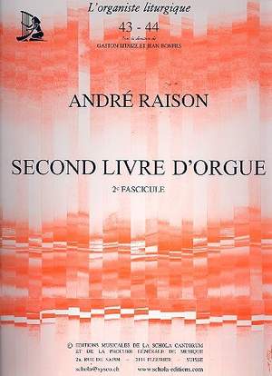 Raison, A: Second livre d'orgue vol.2