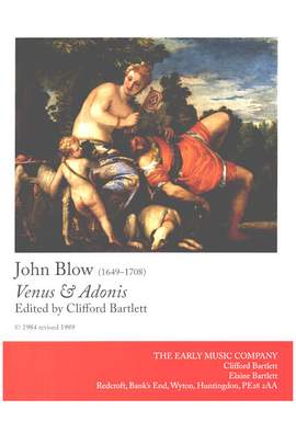 Blow, J: Venus and Adonis (original version)