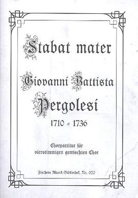 Pergolesi, G B: Stabat mater für Soli, gem Chor und