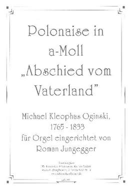 Oginski, M K: Polonaise in a-Moll "Abschied vom Vaterland"