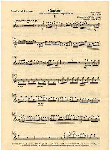 Arrigoni, C: Concerto
