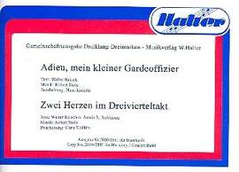 Stolz, R: Adieu mein kleiner Gardeoffizier und Zwei