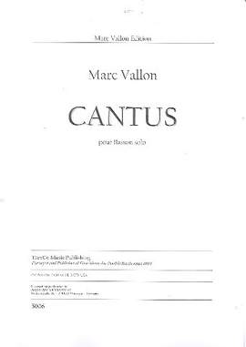 Vallon, M: Cantus for bassoon