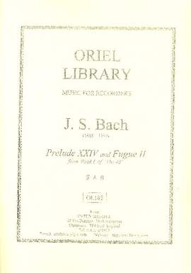 Bach, J S: Prelude XXIV and Fugue II