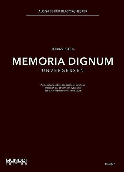 Psaier, T: Memoria Dignum