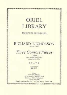 Nicholson, R: 3 Concert Pieces for 5 recorders